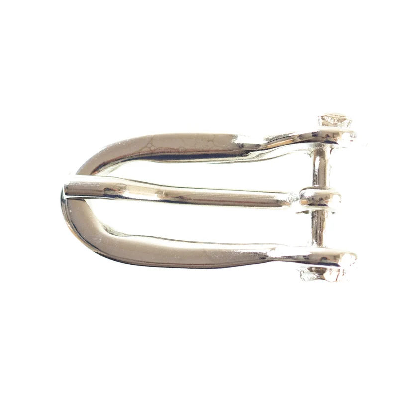 Gürtelschnalle Zungenform Silberfarben 12 mm – Metallschnalle SM-78