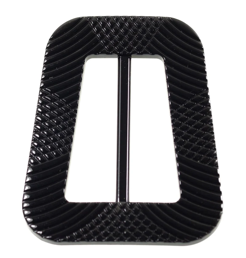 Gürtelschnalle Traptz Schwarz 78 mm – Kunststoffschnalle S-32