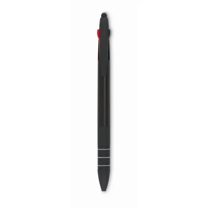 MULTIPEN 3-Farb-Kugelschreiber mit Stylus in Schwarz – Flexibel & Modern