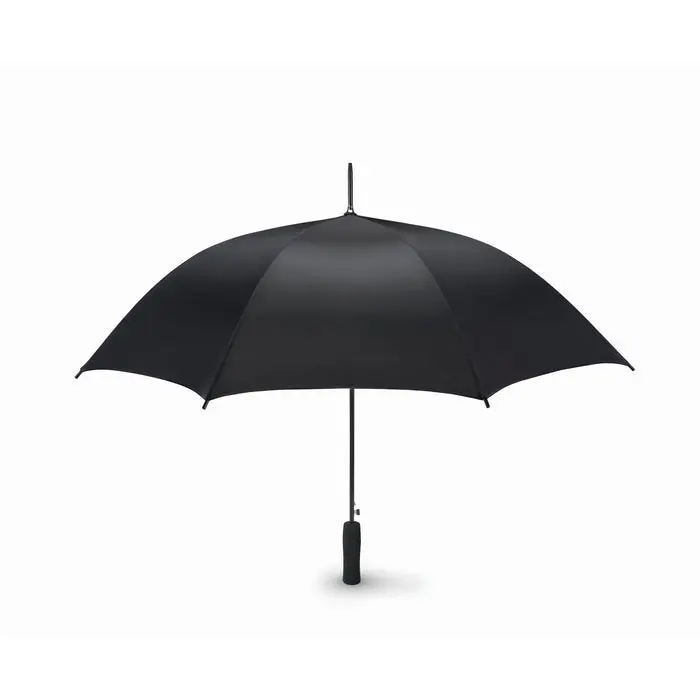 Automatik Regenschirm SMALL SWANSEA - Schwarz Kompakter Taschenschirm, Windfest & Stilvoll