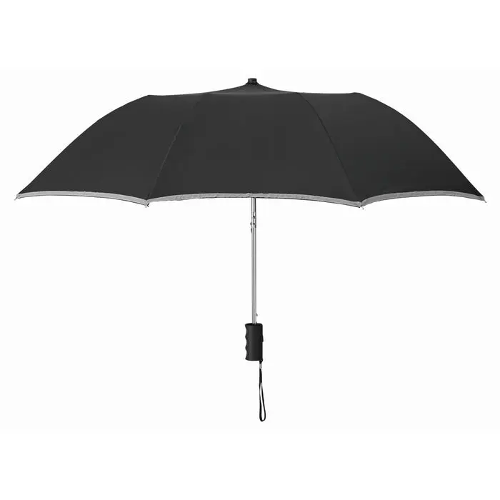 NEON Regenschirm 53cm in Schwarz - Stylischer Schutz vor Regen, Kompakt & Robust