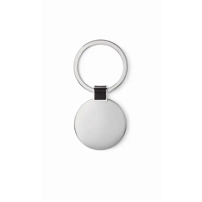 Schwarzer Schlüsselring 'ROUNDY' - Rundes Design, Elegant