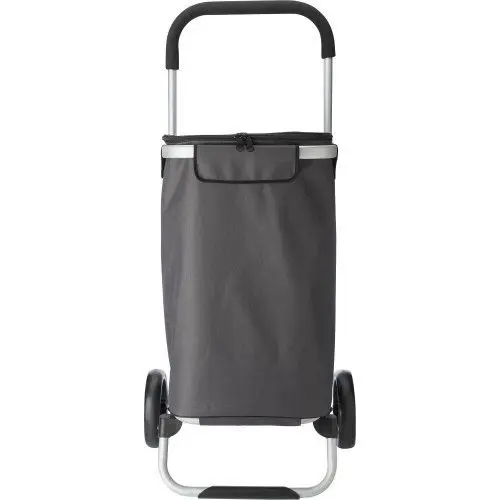 Robuster Einkaufswagen Susanita aus Polyester - Praktischer Shopper in Grau
