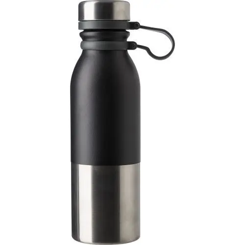 Will Robuste Edelstahlflasche, 600ml, Tiefschwarz