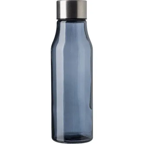 Andrei Glas- und Edelstahl-Trinkflasche, Schwarz, 500 ml, Langlebig & Chic