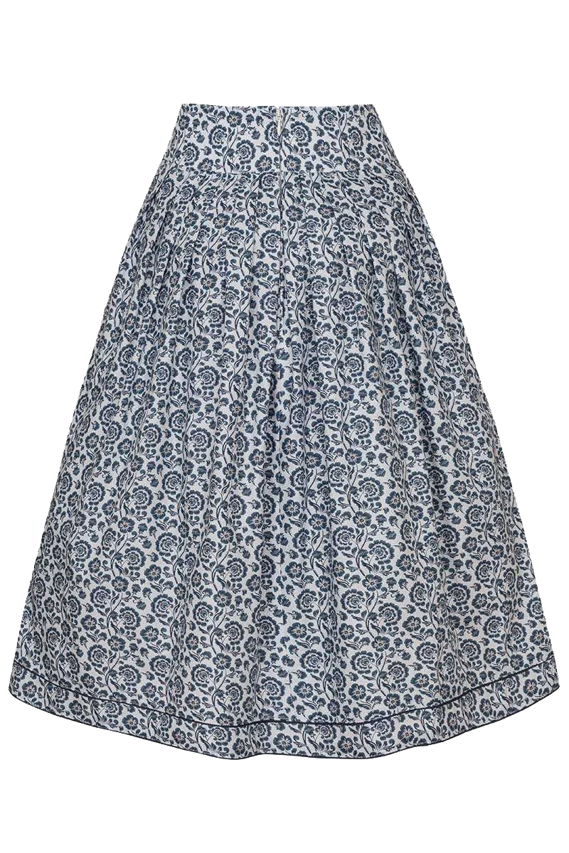 Trachtenrock midi mit Blumenmuster