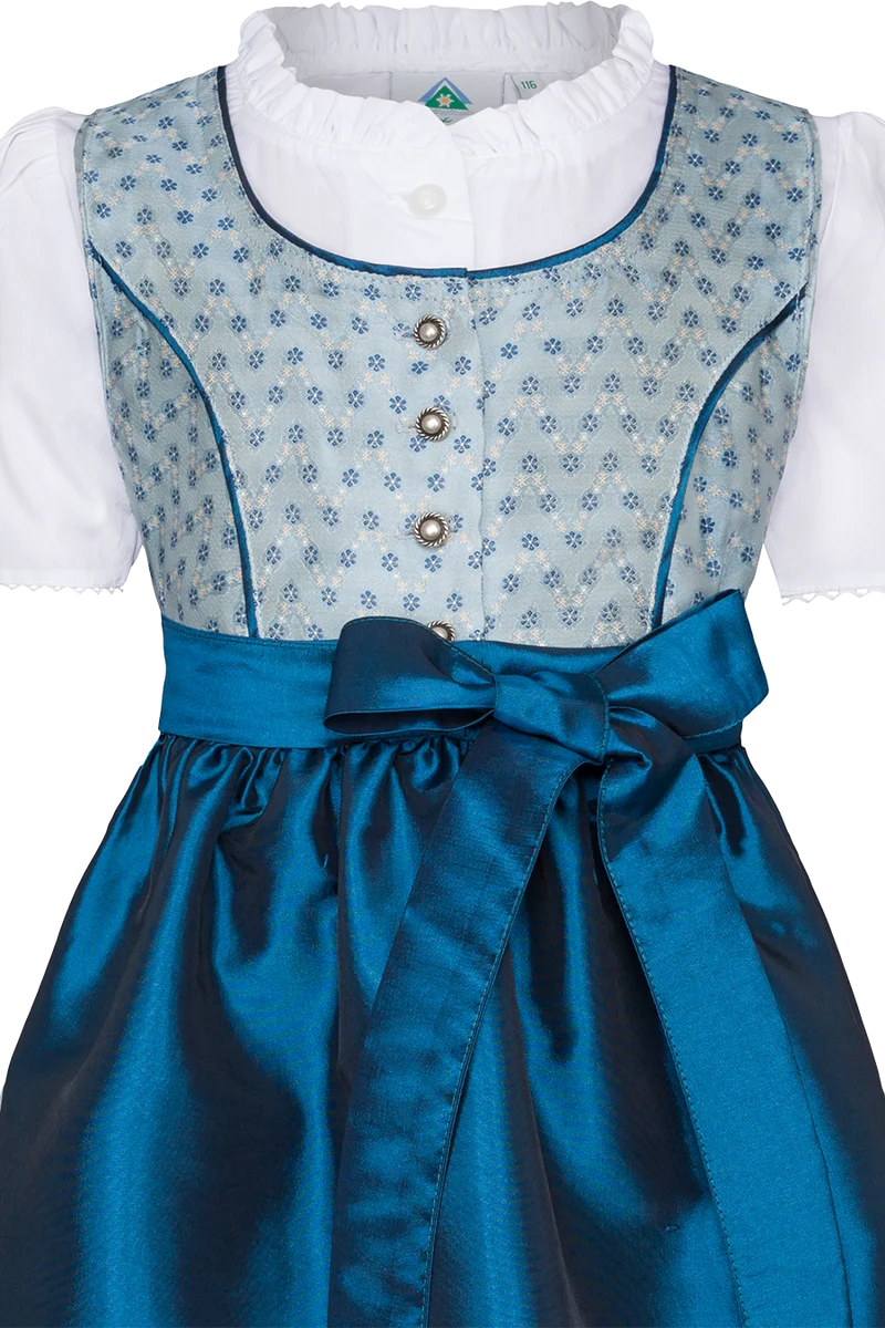 Kinderdirndl mit Blumenmuster und Bluse