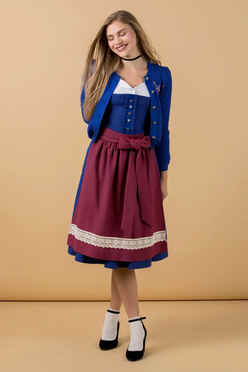 LEINENDIRNDL LIMITED EDITION 2023 TEGERNSEE TRADITION ENZIAN/ ROT