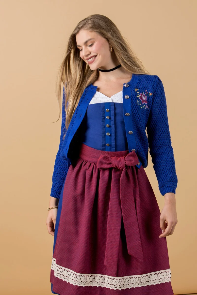 LEINENDIRNDL LIMITED EDITION 2023 TEGERNSEE TRADITION ENZIAN/ ROT