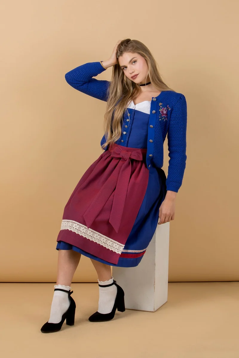 LEINENDIRNDL LIMITED EDITION 2023 TEGERNSEE TRADITION ENZIAN/ ROT
