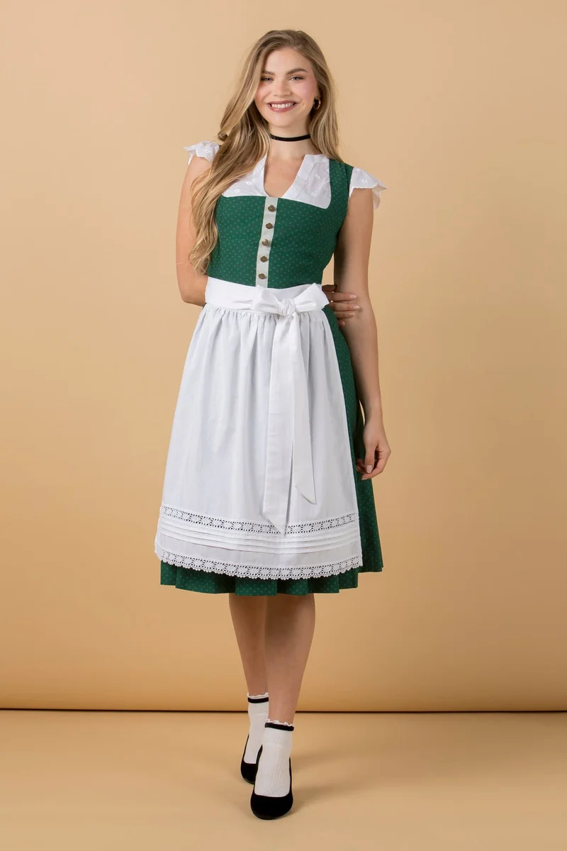 BW DIRNDL VINTAGE FLOWERS SMARAGDGRÜN
