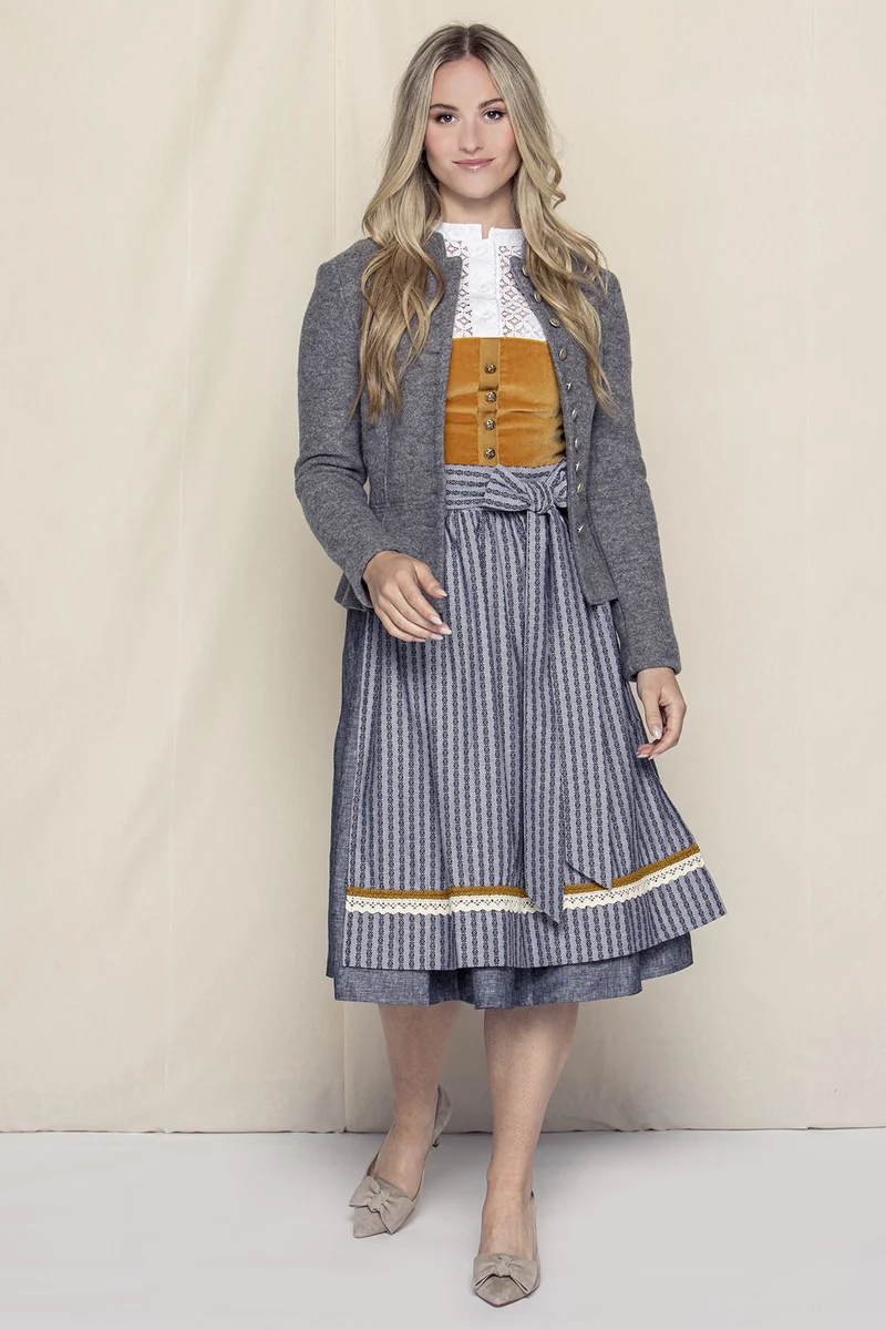 STEHKRAGEN BLAZER VINTAGE WALKLODEN ANTHRAZIT