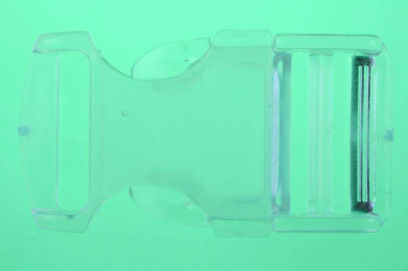 Steckschließer Patentschnalle Transparent 25 mm – Kunststoffschnalle PS-29