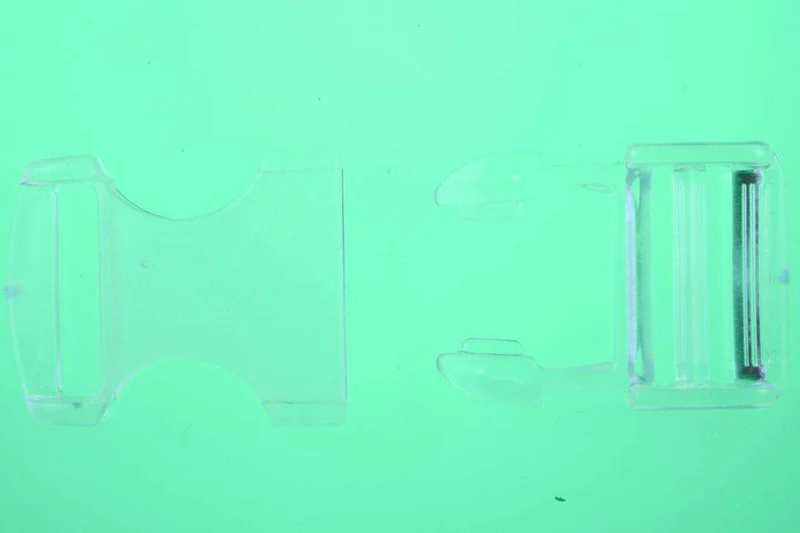 Steckschließer Patentschnalle Transparent 25 mm – Kunststoffschnalle PS-29