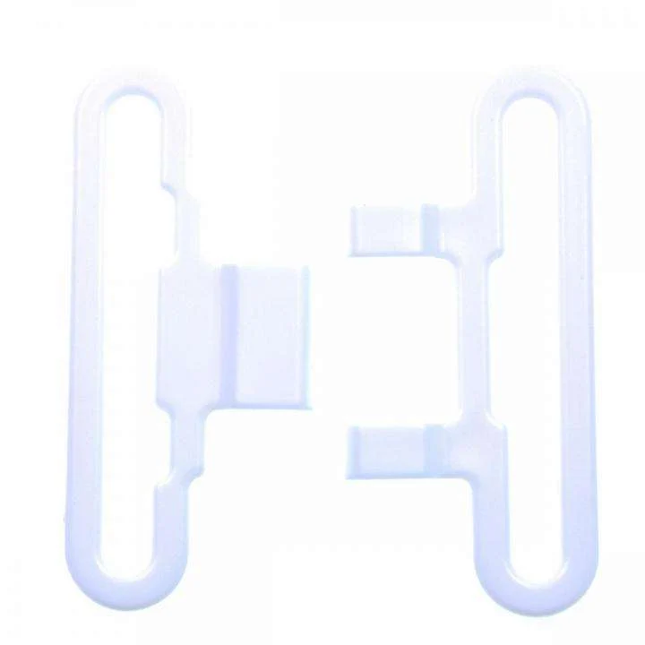 Steckschließer Patentschnalle Weiß 60 mm – Kunststoffschnalle PS-7