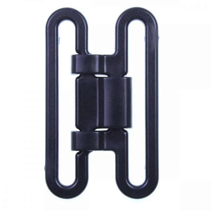 Steckschließer Patentschnalle Schwarz 60 mm – Kunststoffschnalle PS-7
