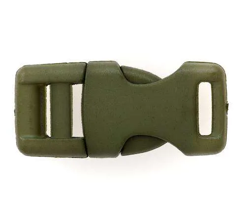 Steckschließer Patentschnalle Olive-grün 12 mm – Kunststoffschnalle PS-36