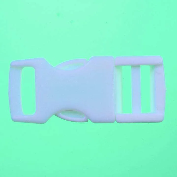Steckschließer Patentschnalle Weiß 15 mm – Kunststoffschnalle PS-33