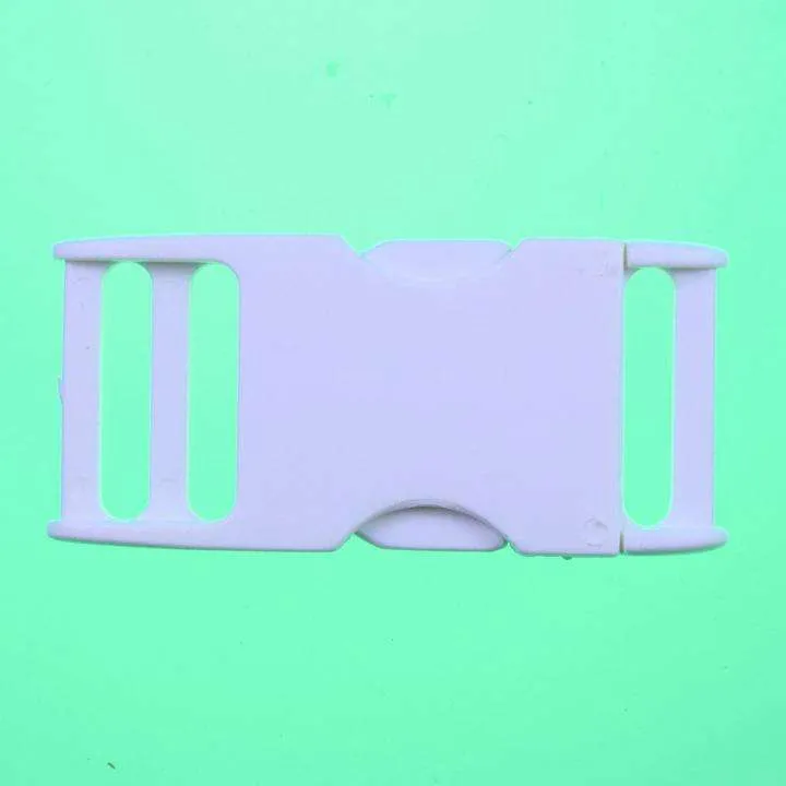 Steckschließer Patentschnalle Weiß 20 mm – Kunststoffschnalle PS-32