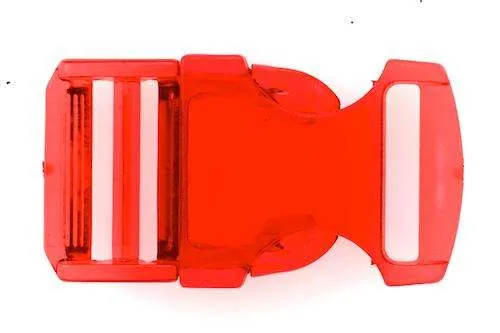 Steckschließer Patentschnalle Rot 25 mm – Kunststoffschnalle PS-29