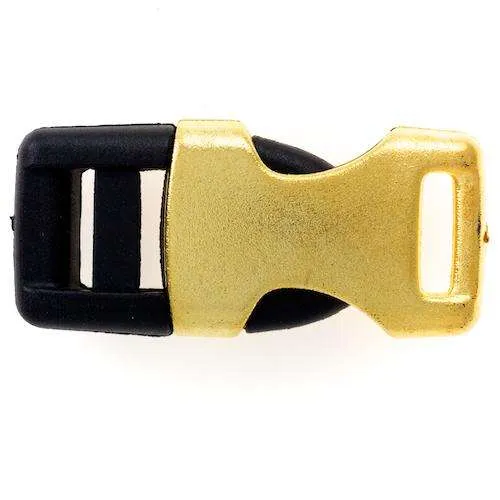 Steckschließer Patentschnalle Gold 15 mm – Kunststoffschnalle PS-15