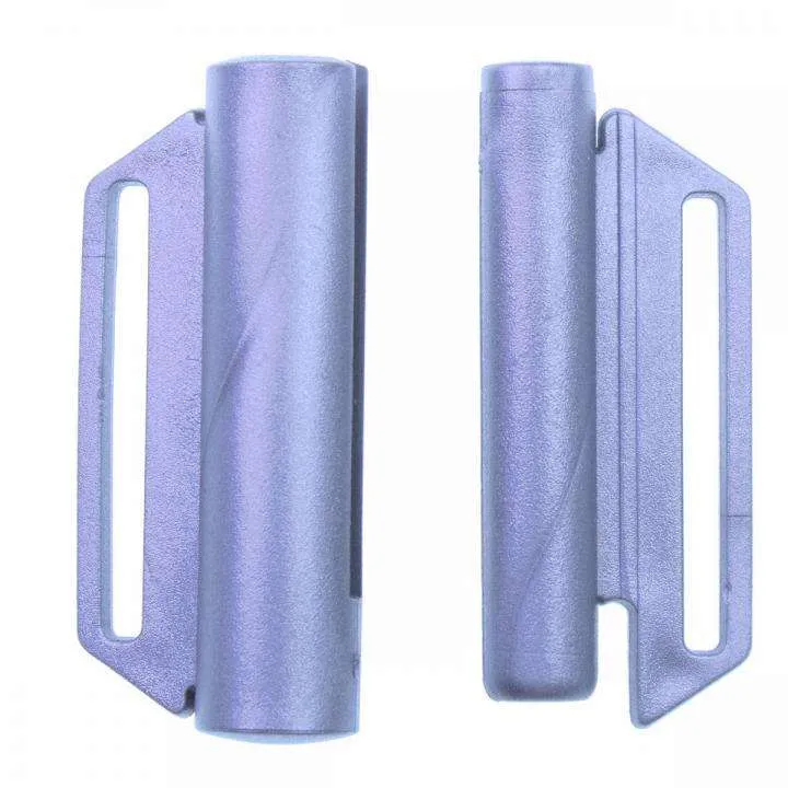 Steckschließer Patentschnalle Silber-Grau 30 mm – Kunststoffschnalle PS-11