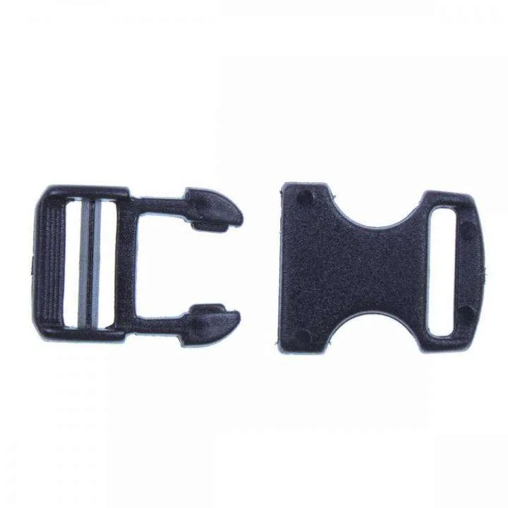 Steckschließer Patentschnalle Schwarz 10 mm – Kunststoffschnalle PS-10