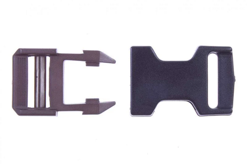 Steckschließer Patentschnalle Braun 20 mm – Kunststoffschnalle PS-40