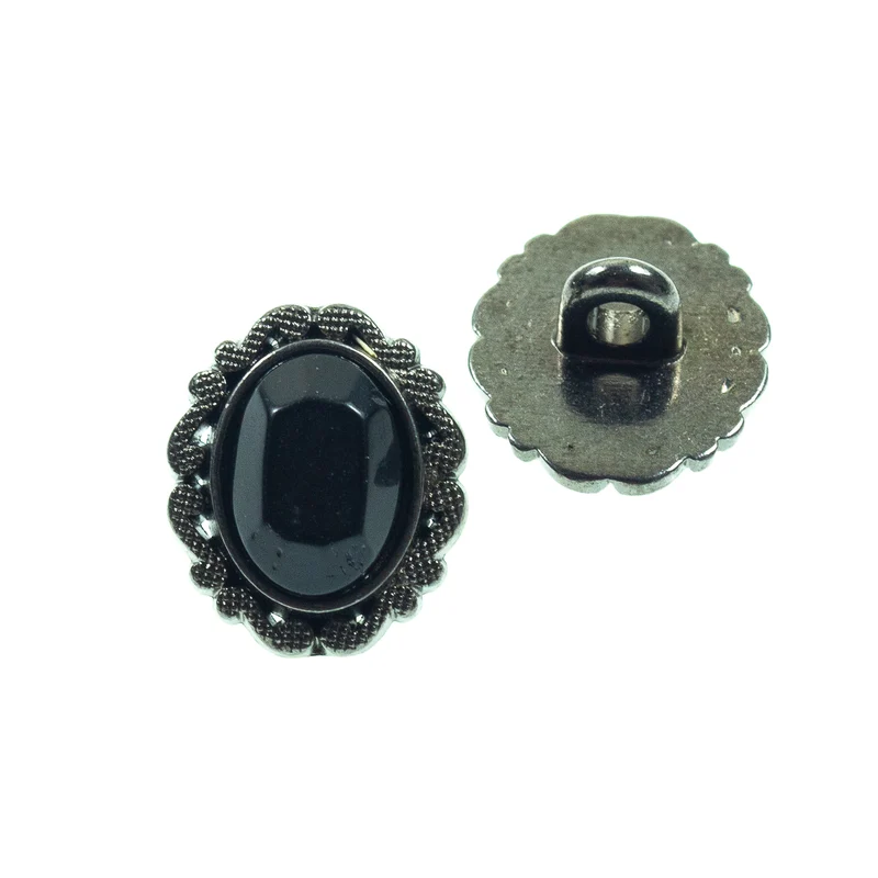 Trachtenknopf Strass Altsilberfarben – Strassknopf TK-118