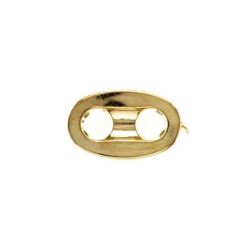 Kinderknopf Oval Goldfarben – Kunststoffknopf KP-88
