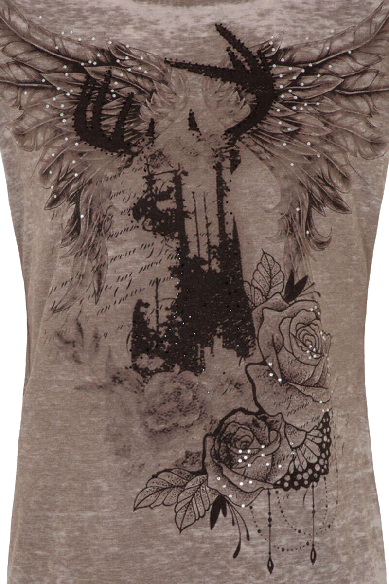 Damen Trachten-T-Shirt mit Print