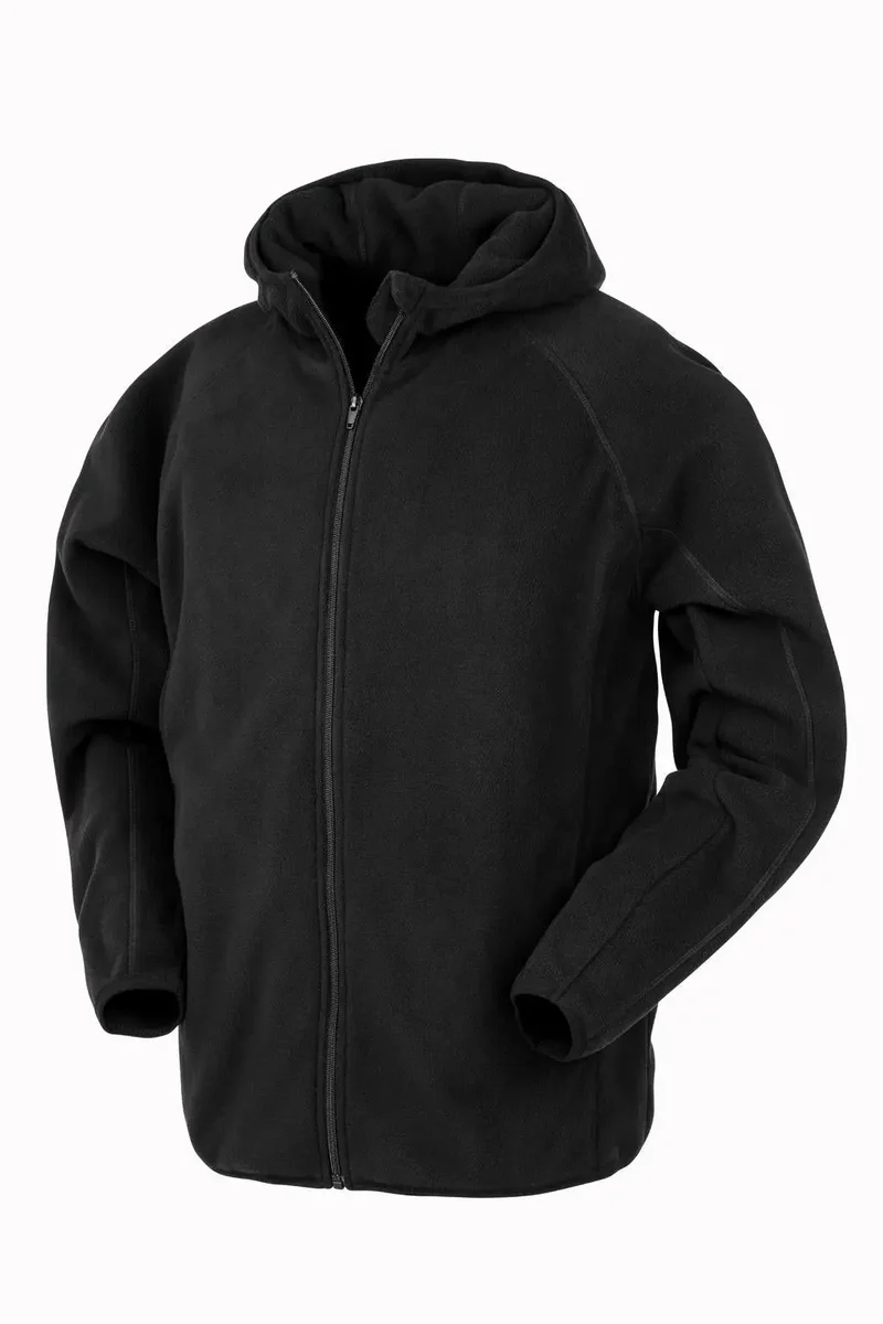 Kapuzensweatjacke aus recyceltem Mikrofleece