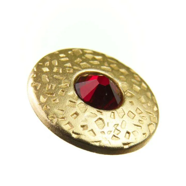 Trachten Metallknopf Gold mit Swarovski® Kristallen veredelt - ST-17-G Siam