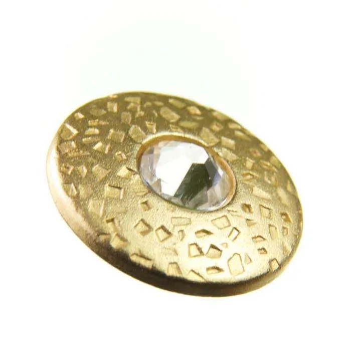 Trachten Metallknopf Gold mit Swarovski® Kristallen veredelt - ST-17-G Crystal