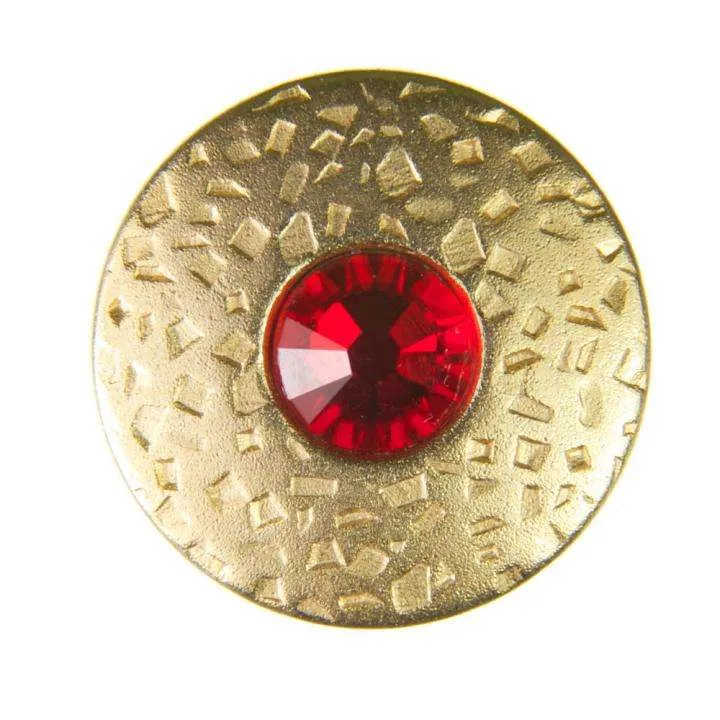 Trachten Metallknopf Gold mit Swarovski® Kristallen veredelt - ST-17-G Hell-Siam