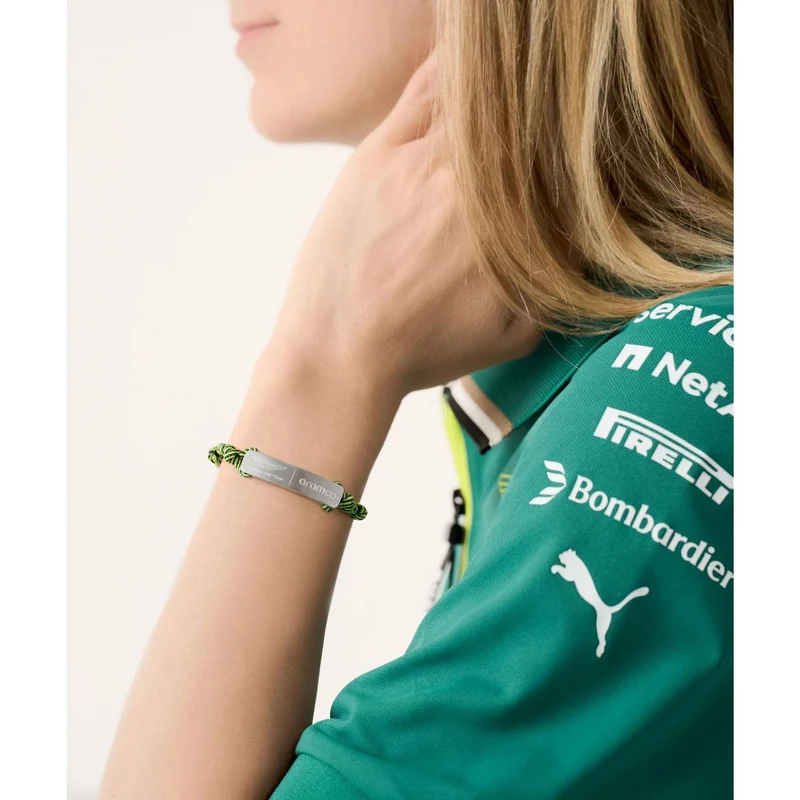 Aston Martin Herren‑Armband AM FORMULA 1 Grün/Silber MJFHF5BU2