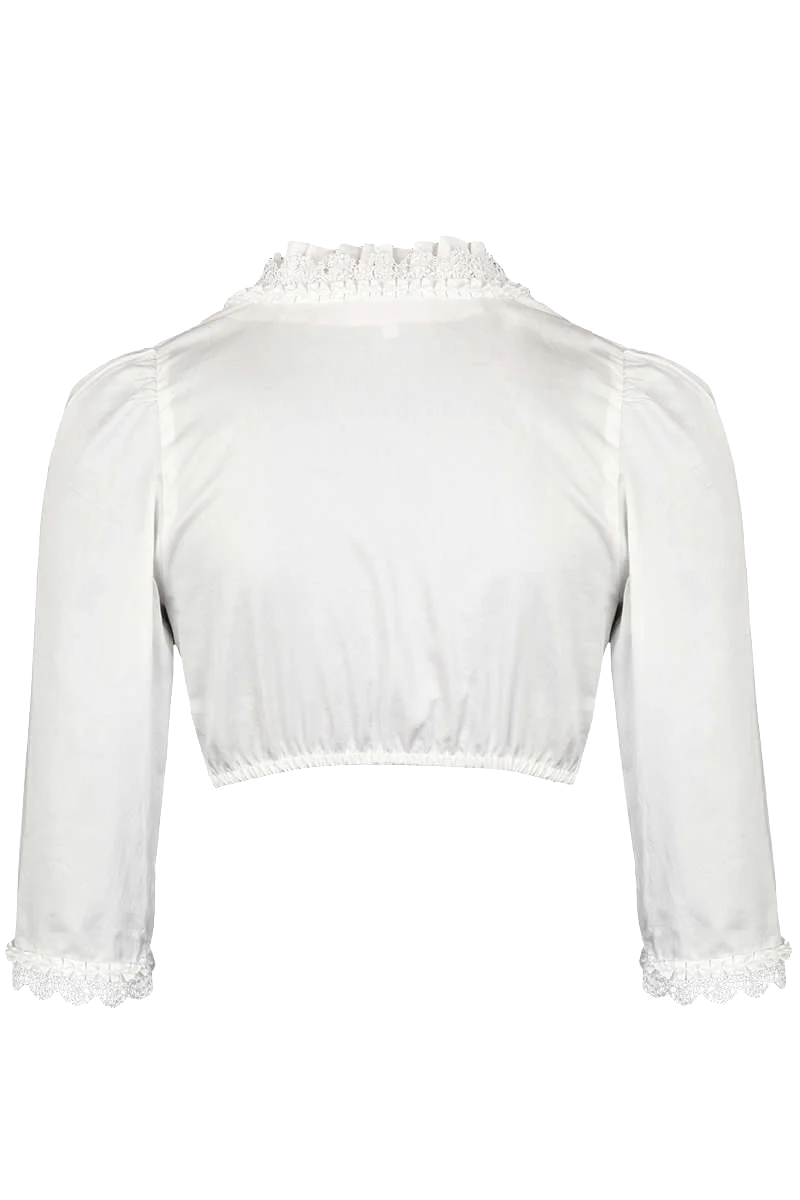 Dirndlbluse mit Perlenknöpfen 3/4 Arm