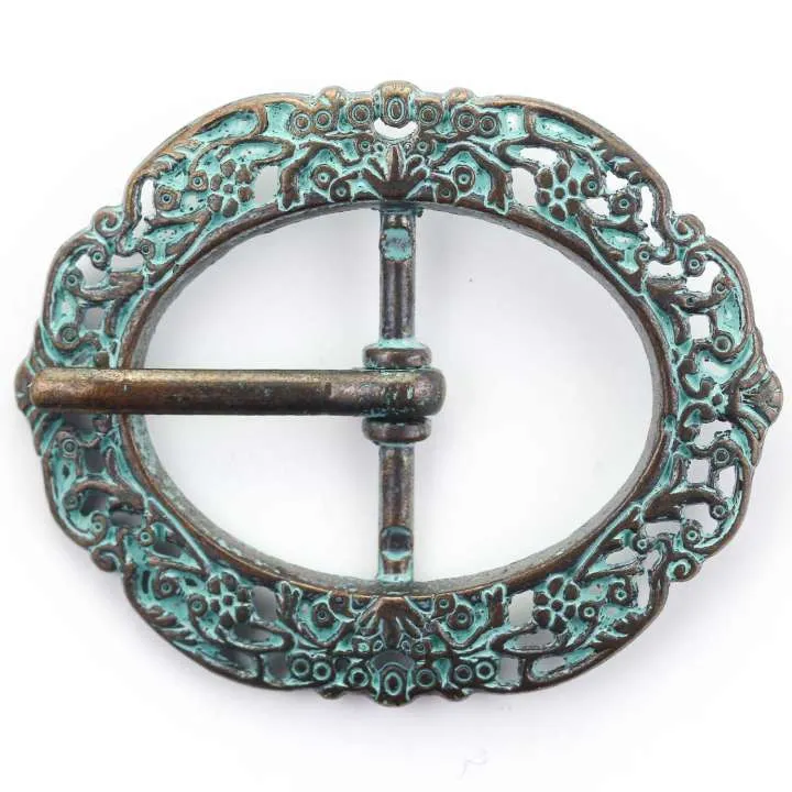 Gürtelschnalle Durchbrochen Grün 20 mm | 30 mm – Metallschnalle SM-1