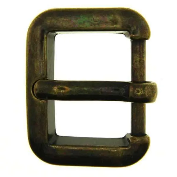 Gürtelschnalle Altmessing 15/21 mm – Metallschnalle SM-17