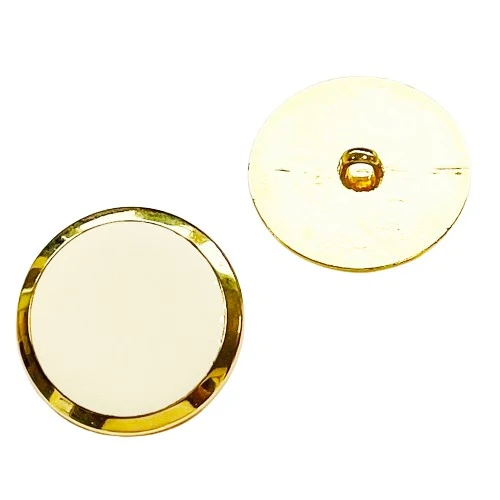 Ösenknopf Gold Weiß – Kunststoffknopf KGO-57