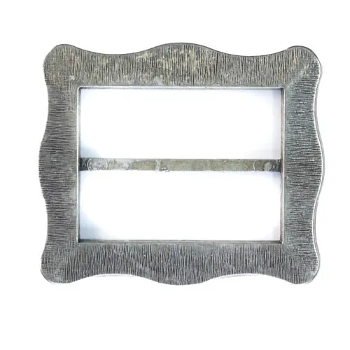 Gürtelschnalle ohne Dorn Altsilber 60 mm – Metallschnalle SM-15