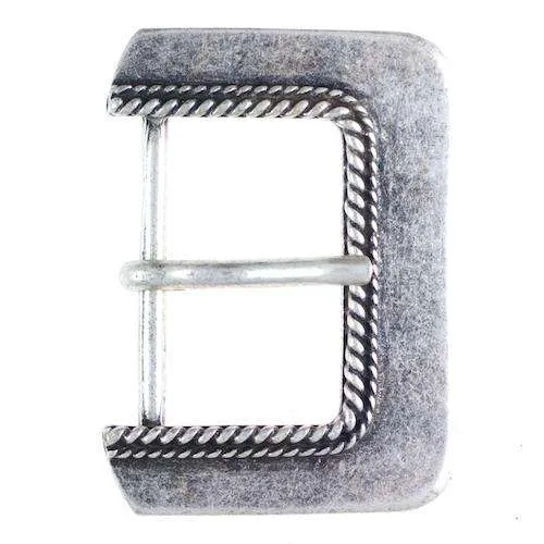 Gürtelschnalle Gemustert Silberfarben 40 mm – Metallschnalle SM-83