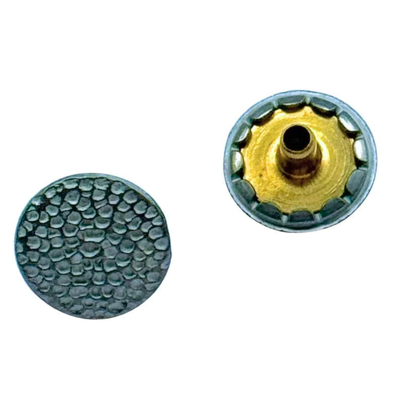 Druckknopf Hammerschlag Grau – Metallknopf NK-90