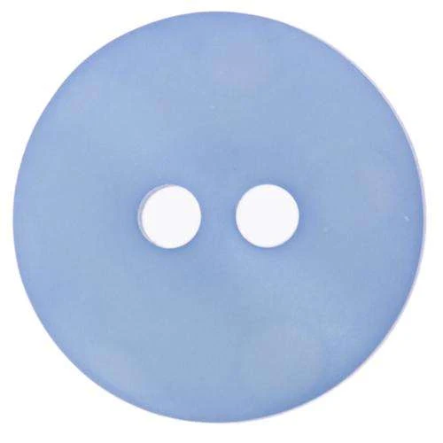 Knopf schlicht Blau 18 mm – Kunststoffknopf KBL-90