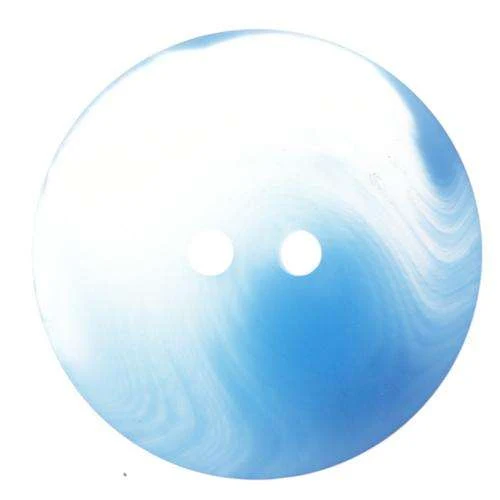 Flacher Knopf Meliert Blau – Kunststoffknopf KBL-24