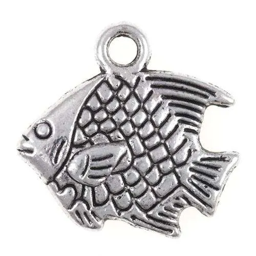Fisch Anhänger Altsilber – Metallanhänger AN-23