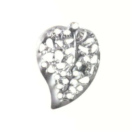 Schmuckanhänger Blatt Silberfarben – Metallanhänger ANF-57