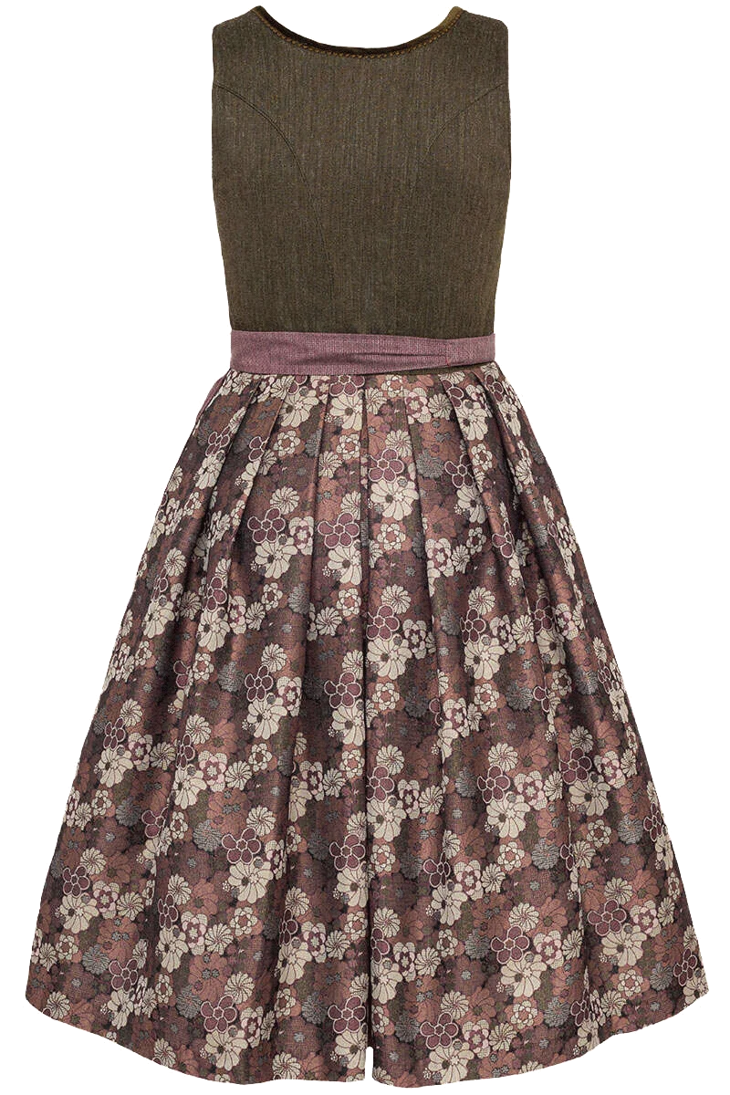 Midi Dirndl mit Lodenoberteil