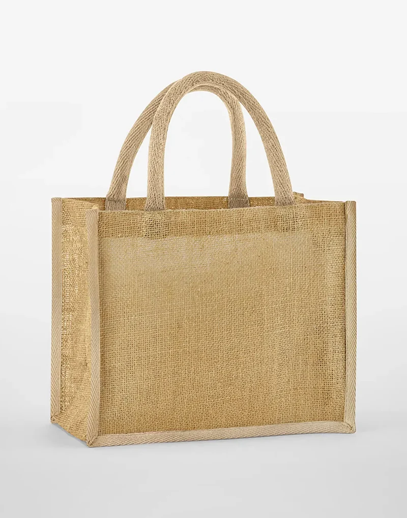 Natürlicher Jute Midi Shopper mit verstärktem Design