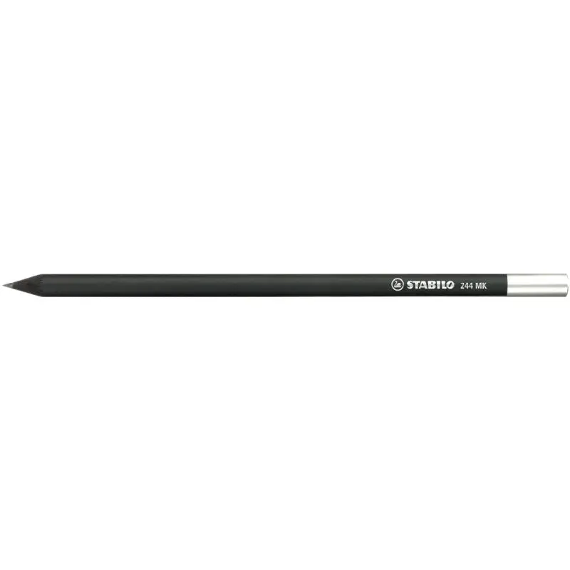 STABILO Graphitstift mit Metallkappe - Schwarz-Silber - Elegant Zeichenstift 2024